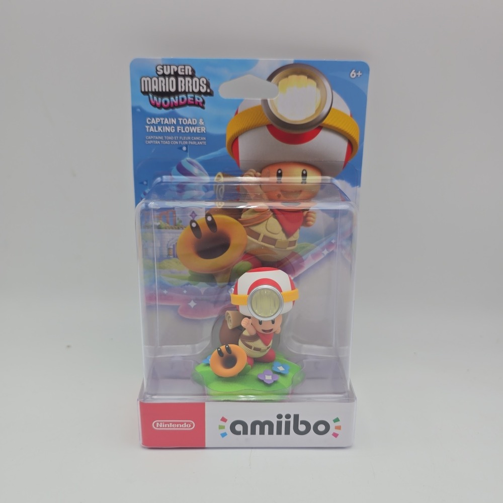 Captain Toad & Talking Flower Amiibo Super Mario Bros Wonder Nintendo Switch NES